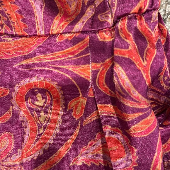 9. Free People Good Days Satin Paisley Trousers FLAWED - Picture 8 of 8